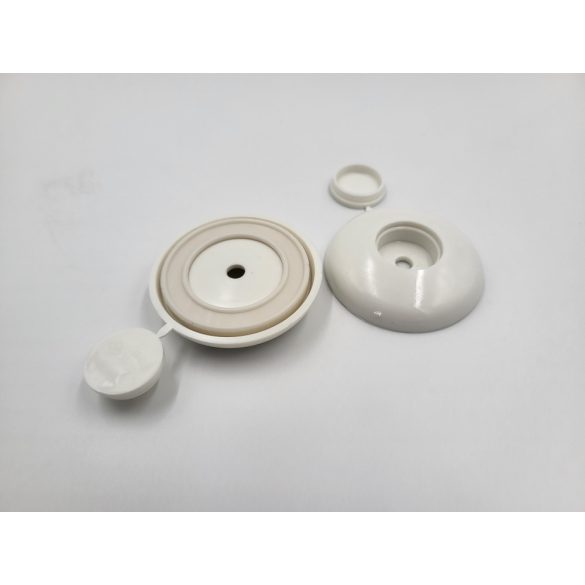 Vízhatlan leszorító kupak alátéttel, Fehér (10db/csomag)