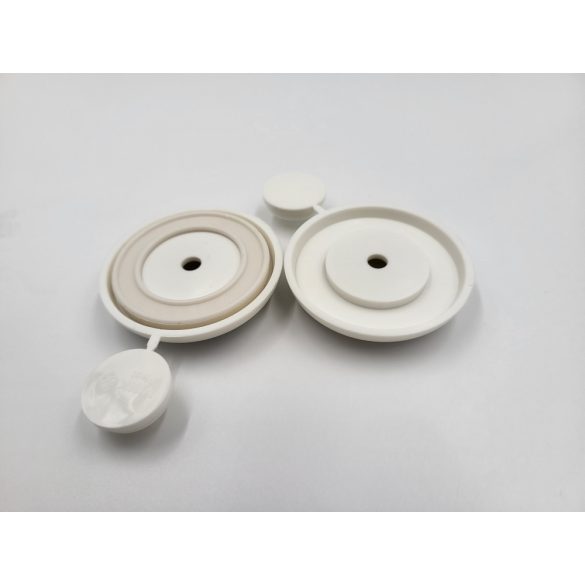 Vízhatlan leszorító kupak alátéttel, Fehér (10db/csomag)