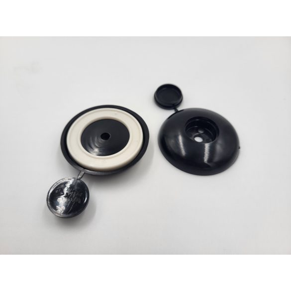 Vízhatlan leszorító kupak alátéttel, Fekete (10db/csomag)